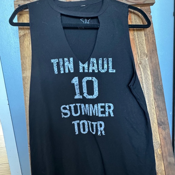 Tin Haul Tops - Black Tin Haul Summer Tour Tank Top